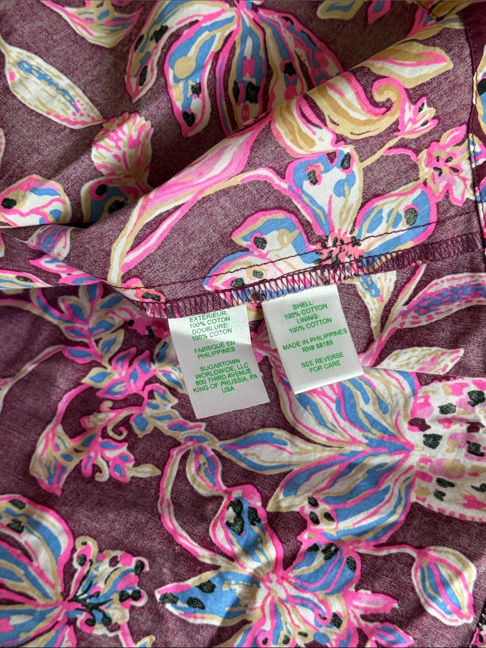 Lilly Pulitzer Alexandria Elbow Sleeve Cotton Wrap Dress Size 4 - Picture 7 of 7